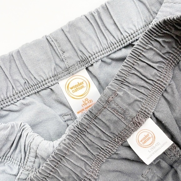 Wonder Nation Kid Tough Core Shorts in light gray and dark gray - Picture 3 of 4